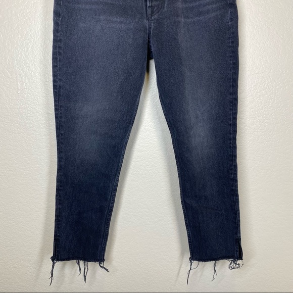 NWT Grlfrnd Karolina in all I need Cut off Black Jeans Raw Hem Size 29 - Picture 3 of 8